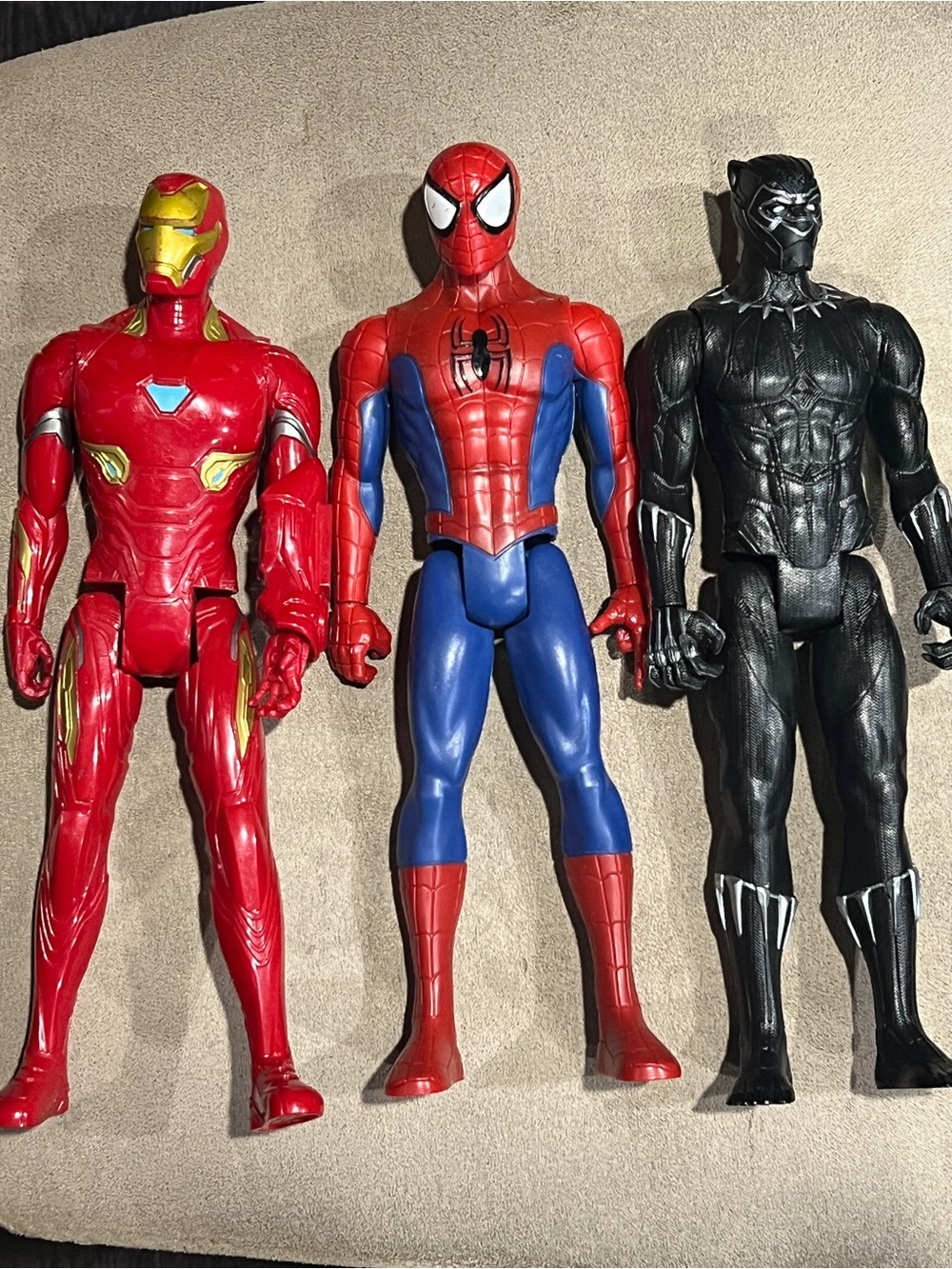 Marvel Avengers titan 12” Figures - Iron Man, Spider-Man, Black Panther